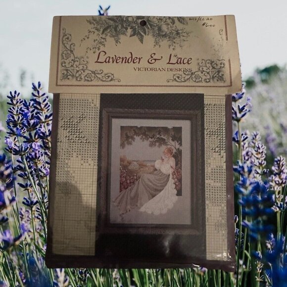 Vintage Cross Stitch Lavender & Lace Victorian Designs Chart USA - Picture 1 of 2